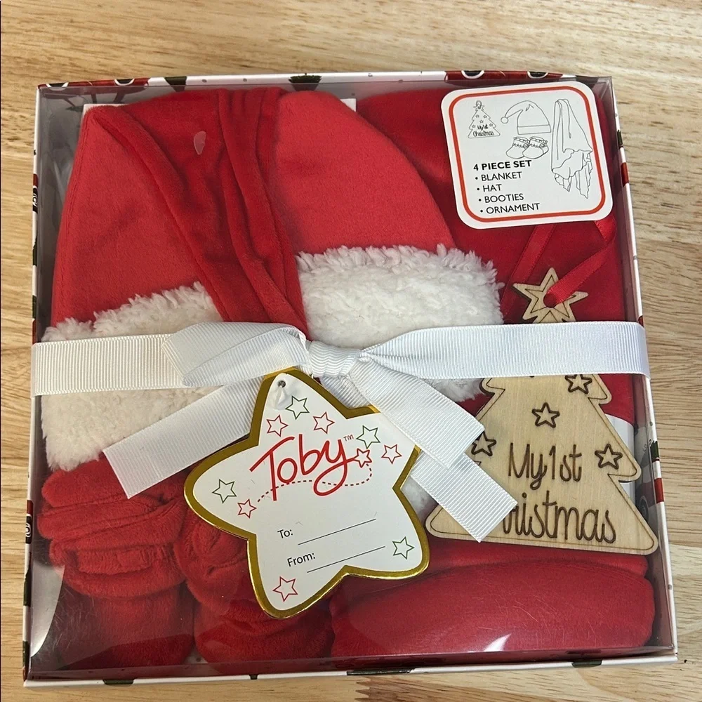 My 1st Christmas 4-Piece Red Costume Set